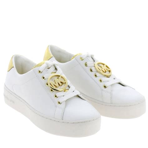 michael kors schuhe damen weiß|michael kors white sneakers.